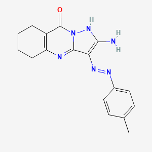 2-amino-3-[(4-methylphenyl)diazenyl]-5,6,7,8-tetrahydropyrazolo[5,1-b]quinazolin-9(4H)-one