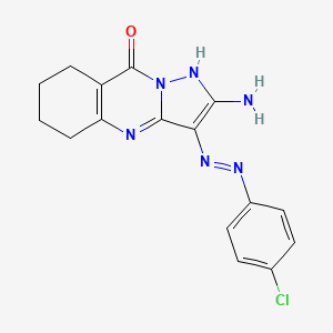 2-amino-3-[(4-chlorophenyl)diazenyl]-5,6,7,8-tetrahydropyrazolo[5,1-b]quinazolin-9(4H)-one