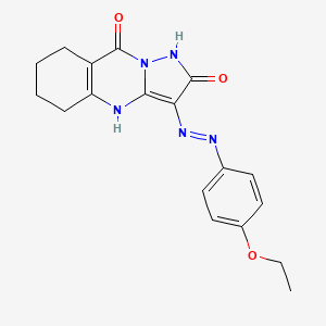 3-[(4-ethoxyphenyl)diazenyl]-5,6,7,8-tetrahydropyrazolo[5,1-b]quinazoline-2,9(1H,4H)-dione