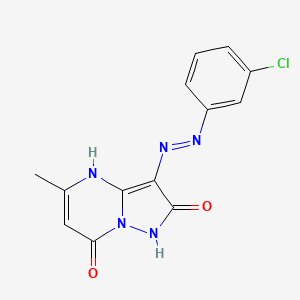 3-[(3-chlorophenyl)diazenyl]-5-methylpyrazolo[1,5-a]pyrimidine-2,7(1H,4H)-dione