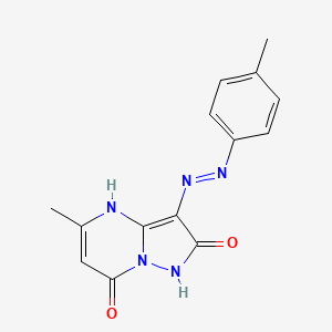 5-methyl-3-[(4-methylphenyl)diazenyl]pyrazolo[1,5-a]pyrimidine-2,7(1H,4H)-dione