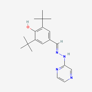 molecular formula C19H26N4O B1191462 3,5-Ditert-butyl-4-hydroxybenzaldehyde 2-pyrazinylhydrazone 