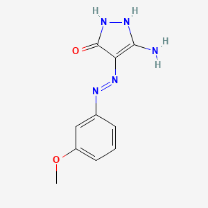 5-amino-4-[(3-methoxyphenyl)diazenyl]-1,2-dihydro-3H-pyrazol-3-one