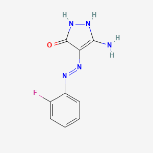 5-amino-4-[(2-fluorophenyl)diazenyl]-1,2-dihydro-3H-pyrazol-3-one