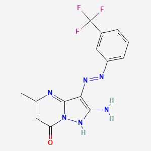 2-amino-5-methyl-3-{[3-(trifluoromethyl)phenyl]diazenyl}pyrazolo[1,5-a]pyrimidin-7(4H)-one