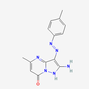 2-amino-5-methyl-3-[(4-methylphenyl)diazenyl]pyrazolo[1,5-a]pyrimidin-7(4H)-one