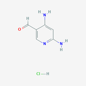 molecular formula C6H8ClN3O B11914866 4,6-Diaminonicotinaldehyde hydrochloride CAS No. 205313-04-8