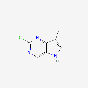 molecular formula C7H6ClN3 B11914868 2-Chloro-7-methyl-5H-pyrrolo[3,2-d]pyrimidine 