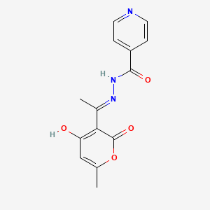 N'-[1-(4-hydroxy-6-methyl-2-oxo-2H-pyran-3-yl)ethylidene]isonicotinohydrazide