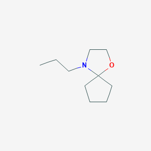 molecular formula C10H19NO B11914914 4-Propyl-1-oxa-4-azaspiro[4.4]nonane CAS No. 74379-49-0