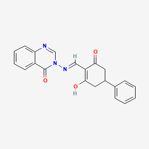 2-{[(4-oxo-3(4H)-quinazolinyl)amino]methylene}-5-phenyl-1,3-cyclohexanedione