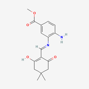 Methyl 4-amino-3-{[(4,4-dimethyl-2,6-dioxocyclohexylidene)methyl]amino}benzoate