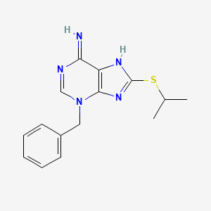 molecular formula C15H17N5S B1191501 3-benzyl-8-(isopropylsulfanyl)-3H-purin-6-ylamine 