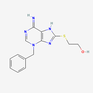 2-[(6-amino-3-benzyl-3H-purin-8-yl)sulfanyl]ethanol