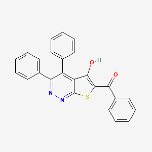 molecular formula C25H16N2O2S B1191509 6-Benzoyl-3,4-diphenylthieno[2,3-c]pyridazine-5-ol 