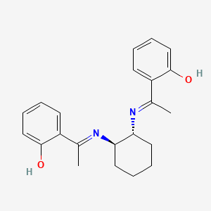 2-[N-(2-{[1-(2-hydroxyphenyl)ethylidene]amino}cyclohexyl)ethanimidoyl]phenol