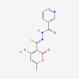 N'-[1-(4-hydroxy-6-methyl-2-oxo-2H-pyran-3-yl)ethylidene]nicotinohydrazide