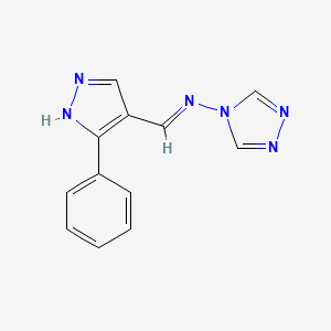 N-[(E)-(3-phenyl-1H-pyrazol-4-yl)methylidene]-4H-1,2,4-triazol-4-amine