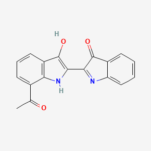 (2E)-7-acetyl-2-(3-oxo-1H-indol-2-ylidene)-1H-indol-3-one