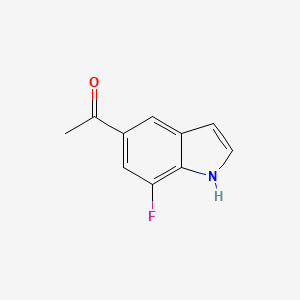 molecular formula C10H8FNO B11915746 1-(7-fluoro-1H-indol-5-yl)ethanone CAS No. 1221684-43-0