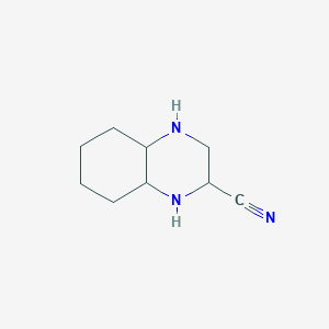 Decahydroquinoxaline-2-carbonitrile