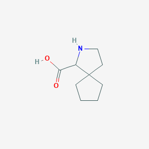 molecular formula C9H15NO2 B11916856 2-Azaspiro[4.4]nonane-1-carboxylic acid CAS No. 96798-55-9