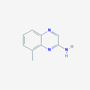 molecular formula C9H9N3 B11917247 8-Methylquinoxalin-2-amine 