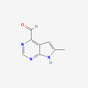 6-Methyl-7H-pyrrolo[2,3-d]pyrimidine-4-carbaldehyde