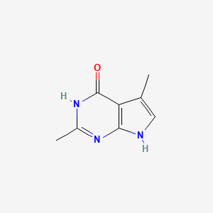 4H-Pyrrolo[2,3-d]pyrimidin-4-one, 1,7-dihydro-2,5-dimethyl-