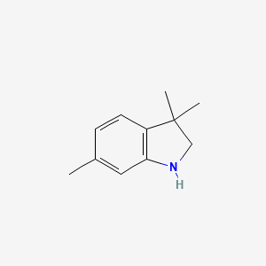 molecular formula C11H15N B11917456 3,3,6-Trimethylindoline 