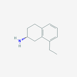 molecular formula C12H17N B11917567 (R)-8-Ethyl-1,2,3,4-tetrahydronaphthalen-2-amine 