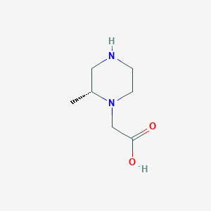 molecular formula C7H14N2O2 B11917581 2-[(2R)-2-Methylpiperazin-1-YL]acetic acid 