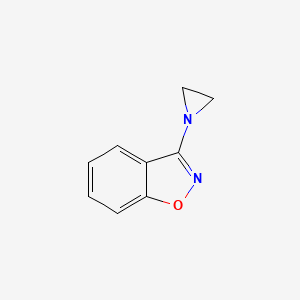 molecular formula C9H8N2O B11917586 3-(Aziridin-1-yl)benzo[d]isoxazole 