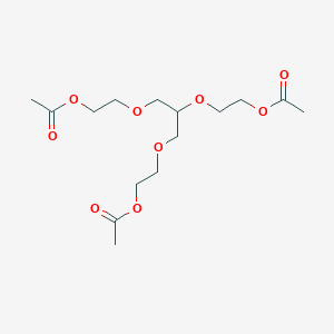 molecular formula C15H26O9 B011918 Glycereth-7 triacetate CAS No. 57569-76-3