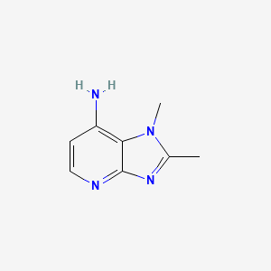 molecular formula C8H10N4 B11918475 1,2-Dimethyl-1H-imidazo[4,5-b]pyridin-7-amine 