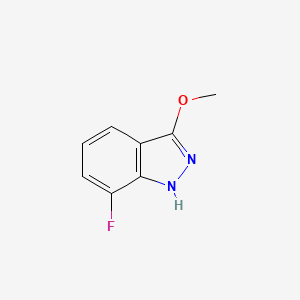 molecular formula C8H7FN2O B11918533 7-fluoro-3-methoxy-1H-indazole 