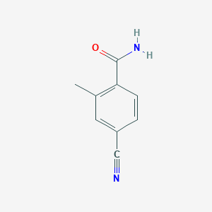 molecular formula C9H8N2O B11918609 4-Cyano-2-methylbenzamide CAS No. 1261673-82-8