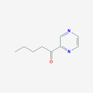 molecular formula C9H12N2O B11918621 1-(Pyrazin-2-yl)pentan-1-one CAS No. 41110-21-8