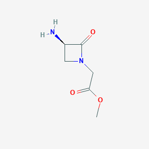 molecular formula C6H10N2O3 B11918661 (R)-Methyl 2-(3-amino-2-oxoazetidin-1-yl)acetate 