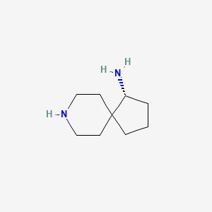 molecular formula C9H18N2 B11918668 (R)-8-azaspiro[4.5]decan-1-amine 