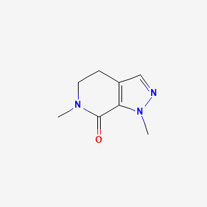 molecular formula C8H11N3O B11918706 1,6-Dimethyl-5,6-dihydro-1H-pyrazolo[3,4-c]pyridin-7(4H)-one CAS No. 61327-44-4