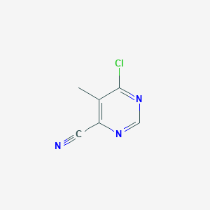 molecular formula C6H4ClN3 B11918712 6-Chloro-5-methylpyrimidine-4-carbonitrile 