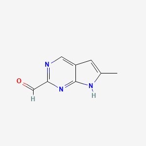 6-Methyl-7H-pyrrolo[2,3-d]pyrimidine-2-carbaldehyde