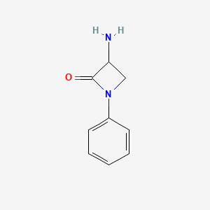 molecular formula C9H10N2O B11918772 3-Amino-1-phenylazetidin-2-one 