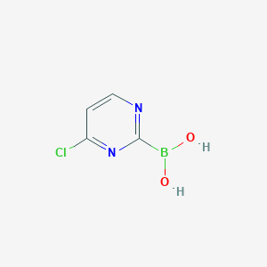 molecular formula C4H4BClN2O2 B11918789 (4-Chloropyrimidin-2-yl)boronic acid 