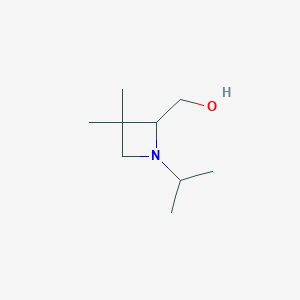 molecular formula C9H19NO B11918816 (1-Isopropyl-3,3-dimethylazetidin-2-yl)methanol 