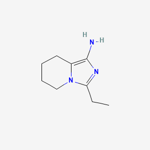 molecular formula C9H15N3 B11918822 3-Ethyl-5,6,7,8-tetrahydroimidazo[1,5-a]pyridin-1-amine 