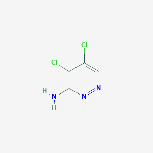 molecular formula C4H3Cl2N3 B11918825 4,5-Dichloropyridazin-3-amine 