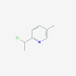 molecular formula C8H10ClN B11918845 2-(1-Chloroethyl)-5-methylpyridine 