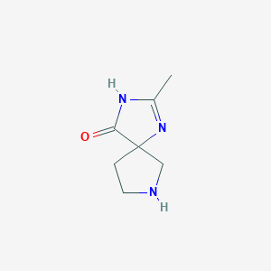 molecular formula C7H11N3O B11918876 2-Methyl-1,3,7-triazaspiro[4.4]non-1-en-4-one 